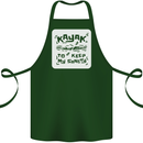 Kayak to Keep My Sanity Kayaking Funny Cotton Apron 100% Organic Forest Green
