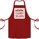 Kayak to Keep My Sanity Kayaking Funny Cotton Apron 100% Organic Maroon