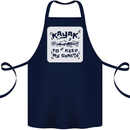 Kayak to Keep My Sanity Kayaking Funny Cotton Apron 100% Organic Navy Blue