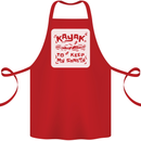 Kayak to Keep My Sanity Kayaking Funny Cotton Apron 100% Organic Red