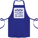 Kayak to Keep My Sanity Kayaking Funny Cotton Apron 100% Organic Royal Blue