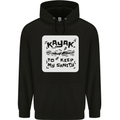 Kayak to Keep My Sanity Kayaking Funny Mens 80% Cotton Hoodie Black