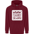 Kayak to Keep My Sanity Kayaking Funny Mens 80% Cotton Hoodie Maroon