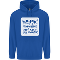 Kayak to Keep My Sanity Kayaking Funny Mens 80% Cotton Hoodie Royal Blue
