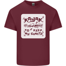 Kayak to Keep My Sanity Kayaking Funny Mens Cotton T-Shirt Tee Top Maroon