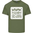 Kayak to Keep My Sanity Kayaking Funny Mens Cotton T-Shirt Tee Top Military Green