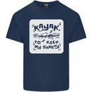 Kayak to Keep My Sanity Kayaking Funny Mens Cotton T-Shirt Tee Top Navy Blue