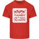 Kayak to Keep My Sanity Kayaking Funny Mens Cotton T-Shirt Tee Top Red