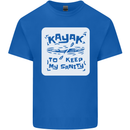Kayak to Keep My Sanity Kayaking Funny Mens Cotton T-Shirt Tee Top Royal Blue