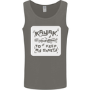 Kayak to Keep My Sanity Kayaking Funny Mens Vest Tank Top Charcoal