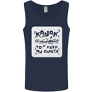 Kayak to Keep My Sanity Kayaking Funny Mens Vest Tank Top Navy Blue