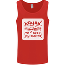 Kayak to Keep My Sanity Kayaking Funny Mens Vest Tank Top Red