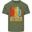 Kayaking Dad But Cooler Funny Kayak Mens Cotton T-Shirt Tee Top Military Green