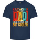 Kayaking Dad But Cooler Funny Kayak Mens Cotton T-Shirt Tee Top Navy Blue