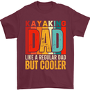 Kayaking Dad But Cooler Funny Kayak Mens T-Shirt 100% Cotton Maroon