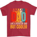 Kayaking Dad But Cooler Funny Kayak Mens T-Shirt 100% Cotton Red