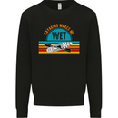 Kayaking Makes Me Wet Funny Kayak Canoe Mens Sweatshirt Jumper Black