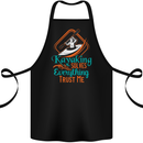 Kayaking Solves Everything Funny Kayak Cotton Apron 100% Organic Black