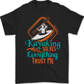 Kayaking Solves Everything Funny Kayak Mens Gildan Cotton T-Shirt Black