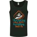 Kayaking Solves Everything Funny Kayak Mens Vest Tank Top Black