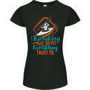 Kayaking Solves Everything Funny Kayak Womens Petite Cut T-Shirt Black