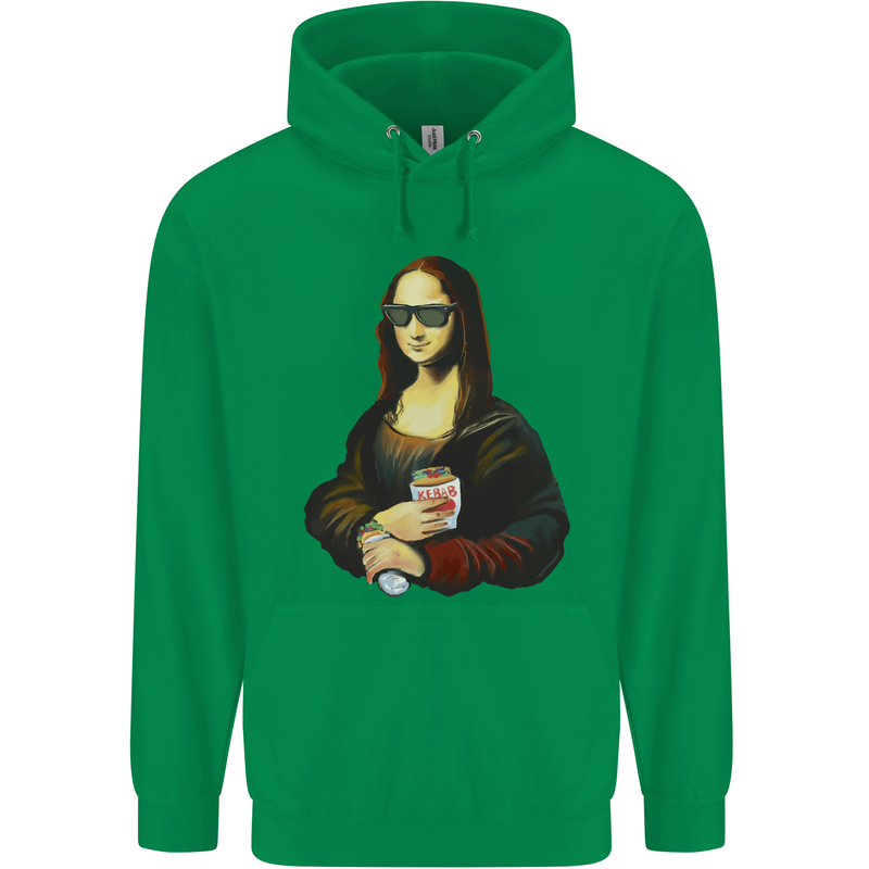 Kebab Mona Lisa Funny Food Childrens Kids Hoodie Irish Green