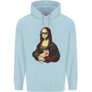 Kebab Mona Lisa Funny Food Childrens Kids Hoodie Light Blue