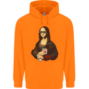 Kebab Mona Lisa Funny Food Childrens Kids Hoodie Orange