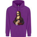 Kebab Mona Lisa Funny Food Childrens Kids Hoodie Purple