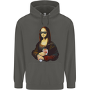 Kebab Mona Lisa Funny Food Childrens Kids Hoodie Storm Grey
