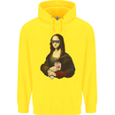 Kebab Mona Lisa Funny Food Childrens Kids Hoodie Yellow
