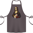 Kebab Mona Lisa Funny Food Cotton Apron 100% Organic Dark Grey