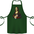 Kebab Mona Lisa Funny Food Cotton Apron 100% Organic Forest Green