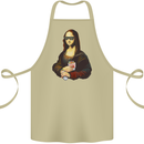 Kebab Mona Lisa Funny Food Cotton Apron 100% Organic Khaki