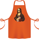 Kebab Mona Lisa Funny Food Cotton Apron 100% Organic Orange