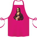 Kebab Mona Lisa Funny Food Cotton Apron 100% Organic Pink