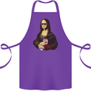 Kebab Mona Lisa Funny Food Cotton Apron 100% Organic Purple
