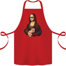 Kebab Mona Lisa Funny Food Cotton Apron 100% Organic Red