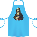 Kebab Mona Lisa Funny Food Cotton Apron 100% Organic Turquoise