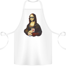 Kebab Mona Lisa Funny Food Cotton Apron 100% Organic White