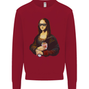 Kebab Mona Lisa Funny Food Kids Sweatshirt Jumper Red