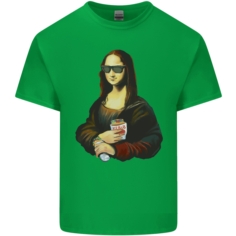 Kebab Mona Lisa Funny Food Kids T-Shirt Childrens Irish Green