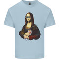 Kebab Mona Lisa Funny Food Kids T-Shirt Childrens Light Blue