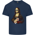 Kebab Mona Lisa Funny Food Kids T-Shirt Childrens Navy Blue