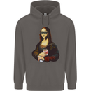 Kebab Mona Lisa Funny Food Mens 80% Cotton Hoodie Charcoal