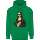 Kebab Mona Lisa Funny Food Mens 80% Cotton Hoodie Irish Green