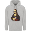 Kebab Mona Lisa Funny Food Mens 80% Cotton Hoodie Sports Grey