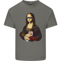 Kebab Mona Lisa Funny Food Mens Cotton T-Shirt Tee Top Charcoal