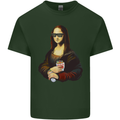 Kebab Mona Lisa Funny Food Mens Cotton T-Shirt Tee Top Forest Green