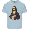 Kebab Mona Lisa Funny Food Mens Cotton T-Shirt Tee Top Light Blue